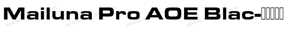 Mailuna Pro AOE Blac字体转换